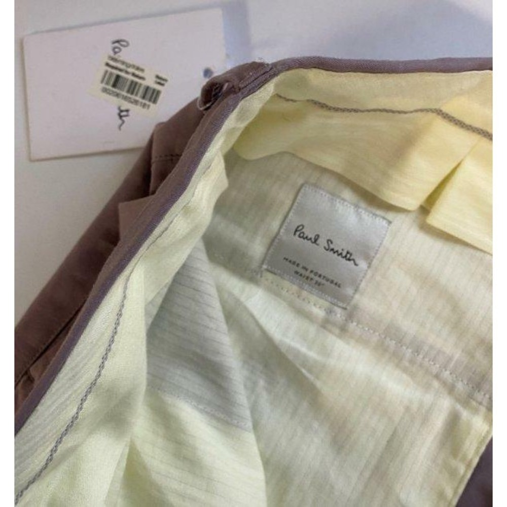 NWT Men Paul Smith Chino Slim Fit Pants Lilac Size 30 Cotton $295 - Picture 2 of 5